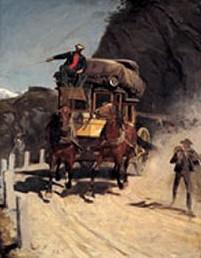 Rudolf Koller Zweispannige Gotthardpost Norge oil painting art